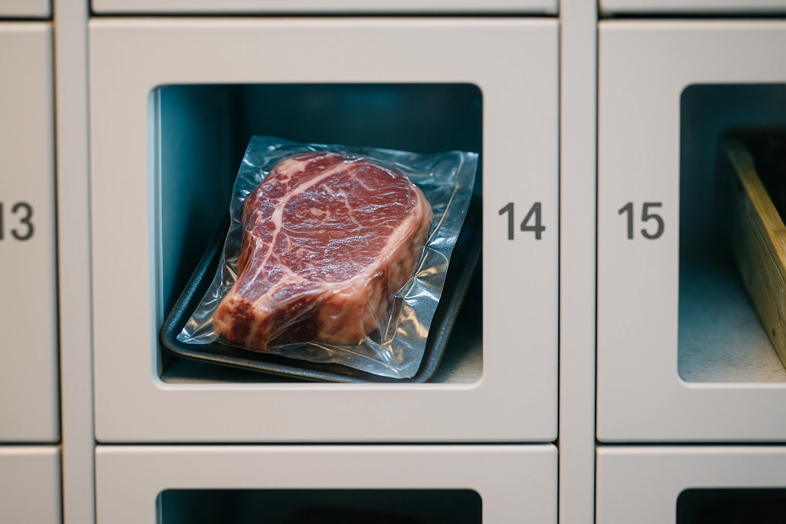 Taglio di carne in un armadietto refrigerato MonCasierFrais.fr